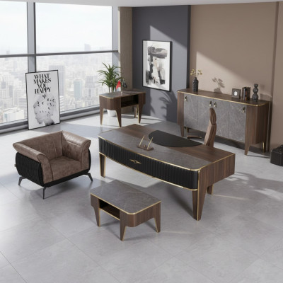 Luxus Schreibtisch Büro Set 4 tlg. Schrank Tisch Schreibtisch Couchtisch 4tlg