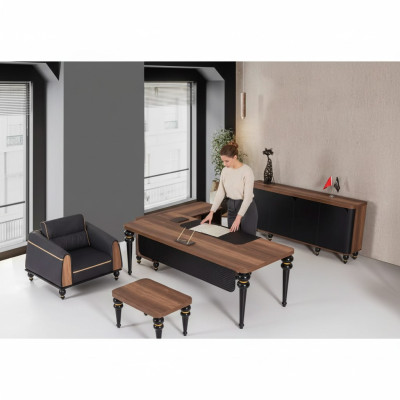 Luxus Schreibtisch Büro Set 4 tlg. Schrank Tisch Schreibtisch Couchtisch 3tlg