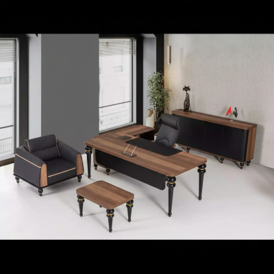 Luxus Schreibtisch Büro Set 4 tlg. Schrank Tisch Schreibtisch Couchtisch 3tlg