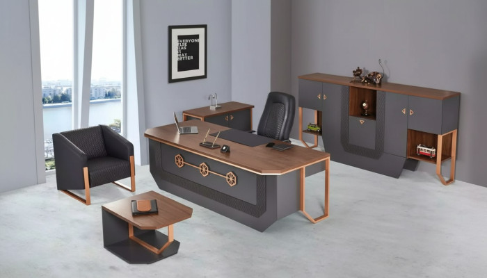 Büromöbel-Set Luxus Arbeitszimmermöbel Schreibtisch Schränke Couchtisch