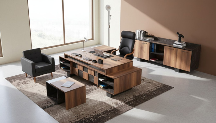 Komplettes Büromöbel Set Arbeitszimmer Eckschreibtisch Büroschrank Neu