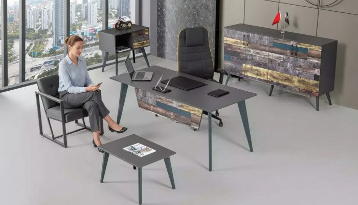 Arbeitszimmer Set Komplette Büromöbel Schreibtisch Büroschrank Luxus