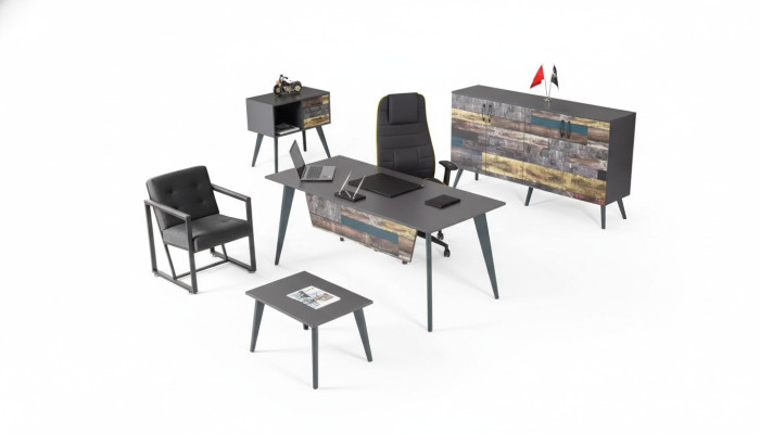 Arbeitszimmer Set Komplette Büromöbel Schreibtisch Büroschrank Luxus