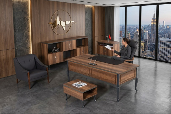 Klassisches Komplett Büro Einrichtung Schreibtisch Aktenschrank Büro Einrichtung