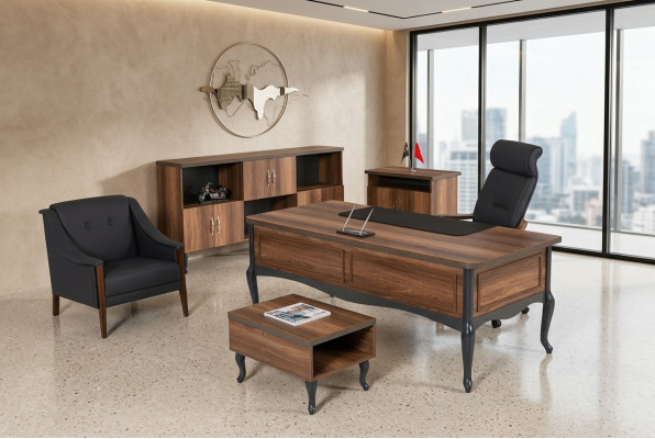 Klassisches Komplett Büro Einrichtung Schreibtisch Aktenschrank Büro Einrichtung
