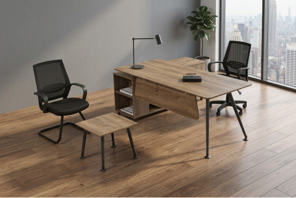 Komplettes Büro-Set Office Einrichtung Schreibtische Couchtisch Design