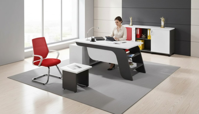 Weißes Büro Set Eckschreibtisch Büromöbel Schrank Couchtisch 3tlg Neu