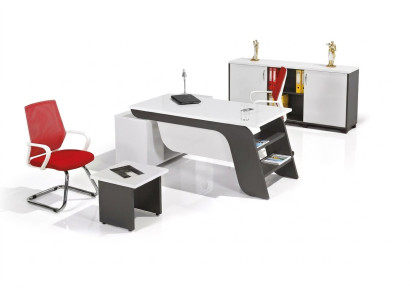 Weißes Büro Set Eckschreibtisch Büromöbel Schrank Couchtisch 3tlg Neu
