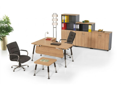 Designer Büromöbel Arbeitszimmer Set Schreibtisch Couchtisch Schrank 3tlg