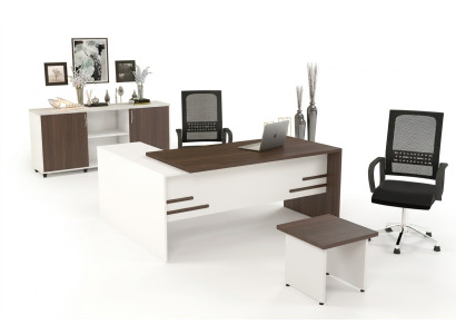 Weißes Büro Set Luxus Arbeitszimmer Einrichtung Komplettes Set 3tlg