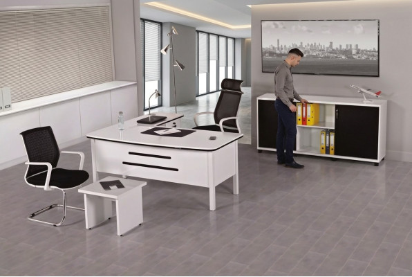 Luxus Büro Set Arbeitszimmermöbel Eckschreibtische Office Möbel Holz