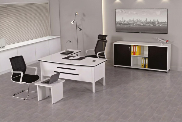 Luxus Büro Set Arbeitszimmermöbel Eckschreibtische Office Möbel Holz