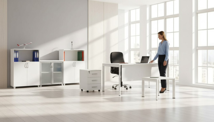Großes Büro Set Büroeinrichtung Arbeitszimmermöbel Garnitur 4 tlg Möbel