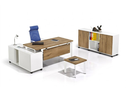 Luxus Weiße Arbeitszimmer Möbel Büroeinrichtung Garnitur Set Neu 3tlg