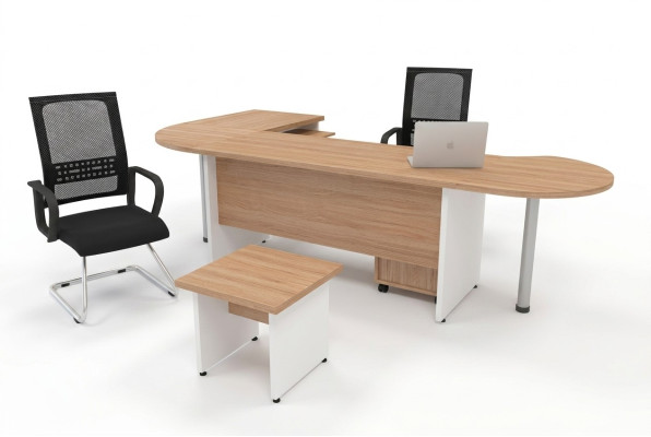 Designer Set 2 tlg Moderne Arbeitszimmer Büro Komplett Eckschreibtisch