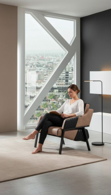 Arbeitszimmer Sessel Luxus Sitz Stoff Textil Büro Möbel Polster Neu