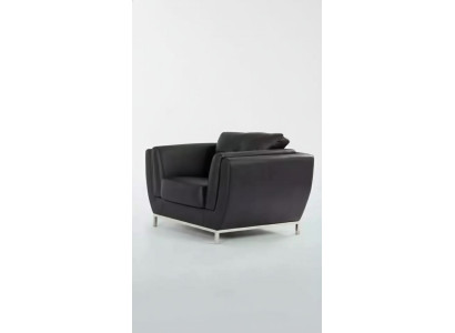 Schwarz Sessel Arbeitszimmer Büro Möbel Luxus Polster Stoff Neu