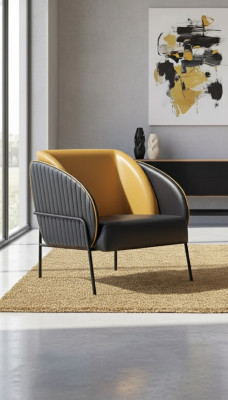 Büro Sessel Stil Modern Arbeitzimmer Design Textil Möbel Polster Stoff