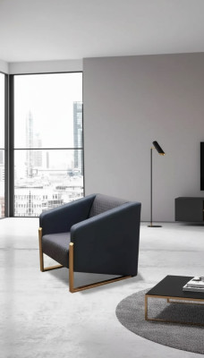 Design Sessel Luxus Arbeit Zimmer Büro Möbel Stoff Modern Neu