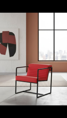 Sessel Büro Möbel Arbeitzimmer Stil Modern Luxus Sitz Polster Stoff