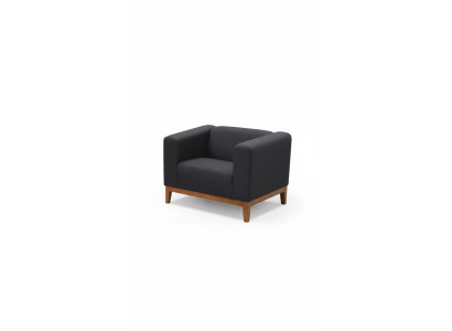 Arbeitzimmer Schwarz Sessel Luxus Sitz Polster Stoff Textil Möbel 92x77x65
