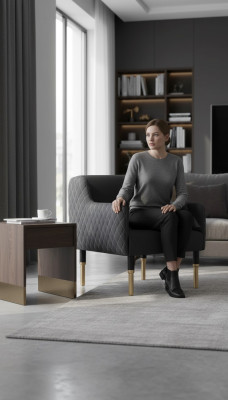 Luxus Sessel Büro Möbel Polstersessel Arbeitszimmer Sitz Designer Neu