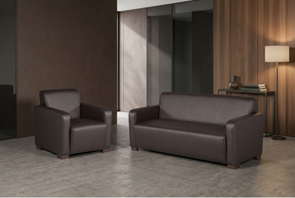 Schwarzer Sessel Büro Möbel Modern Designer Sitz Textil Arbeitszimmer