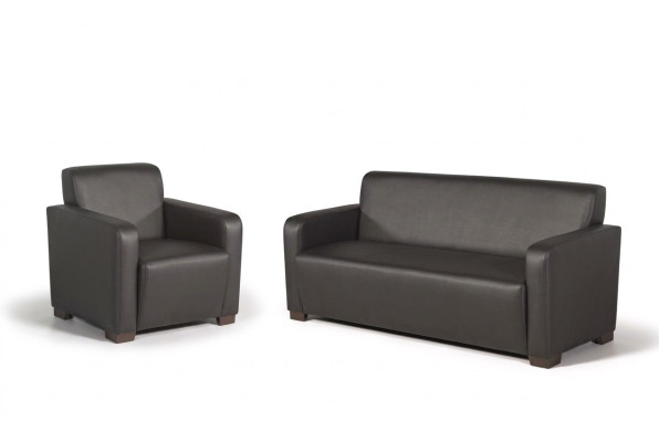 Schwarzer Sessel Büro Möbel Modern Designer Sitz Textil Arbeitszimmer