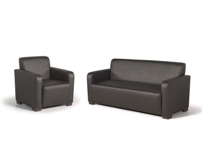 Schwarzer Sessel Büro Möbel Modern Designer Sitz Textil Arbeitszimmer