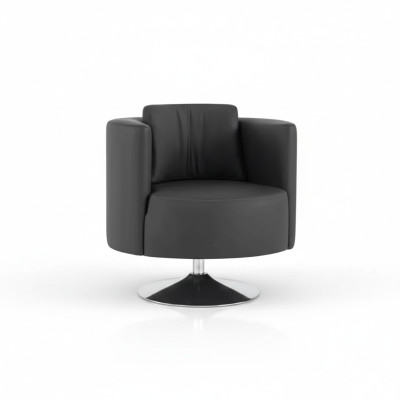 Büromöbel Sessel Luxus Schwarz Sessel Polster Textil Modern Design Lehnstuhl