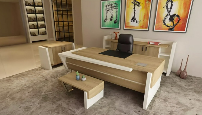 Schreibtisch Couchtisch Aktenschrank Kommode modernes braunes Holz
