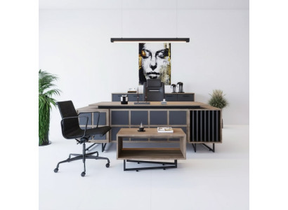 Modernes Designermöbel-Set für ein Chefbüro mit 3 Elementen
