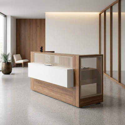 Rezeption Empfangstheke Tisch Möbel Tresen Praxis Kanzlei Büro Hotel