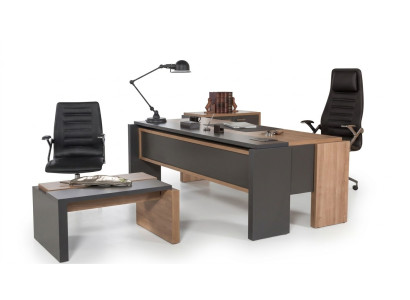 Schreibtisch Set Aktenschrank Schrank mit Couchtisch Büroeinrichtung 3tlg.
