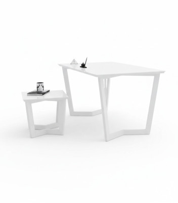 Weißer Moderner Couchtisch Holzmöbel Exklusiver Arbeitszimmer Stil Tisch