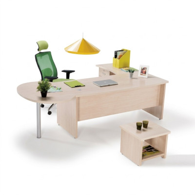 Moderne Büromöbel-Set mit Eckschreibtisch und Kommode: Effizienz trifft auf Stil.