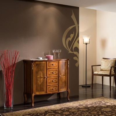 Klassische Braune Luxus Wohnzimmer Kommode Ablage Konsole Möbel Neu
