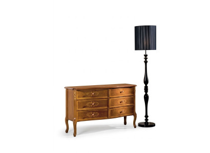 Luxuriöses exklusives Design braune Holzkommode klassische Möbel neu