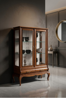 Luxuriöser Holz Kleiderschrank Schrank klassischem Vitrine Kleiderschrank