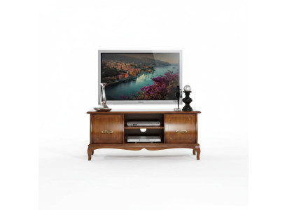 Klassischer Brauner TV-Ständer Luxus Lowboard Wohnzimmer Möbel Design