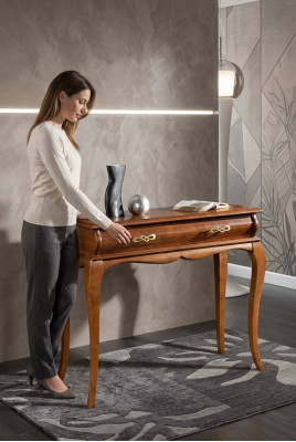 Klassischer Konsolentisch Holzmöbel Luxus Ablagetisch Schlafzimmer