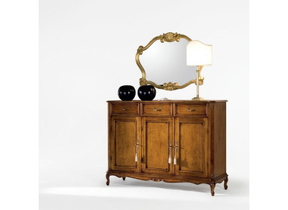 Sideboard brauner Holzschrank klassischer Stil Wohnzimmer Kommode Kommoden