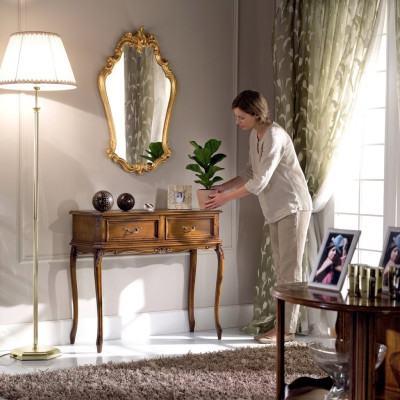 Klassischer Konsolentisch Moderne Holzmöbel Braun Schlafzimmer Möbel