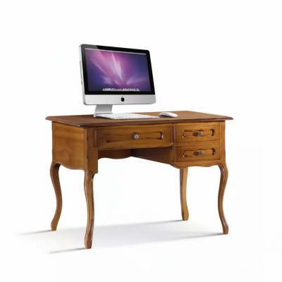 Klassischer Schreibtisch Holzmöbel Braun Arbeitszimmer Möbel Schubladen