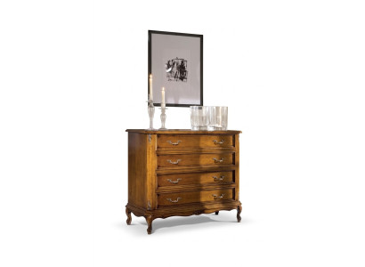 Klassische Kommode 4 Schubladen Luxus Anrichte Holzmöbel Arbeitszimmer