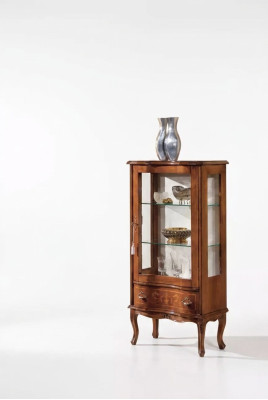 Klassische Holz Glas Vitrine Luxus Wohnzimmer Designer Glasvitrine Möbel