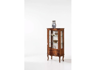 Klassische Holz Glas Vitrine Luxus Wohnzimmer Designer Glasvitrine Möbel