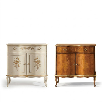 Luxuriöses braunes Sideboard Lampe Schublade Möbel Holzschrank Neu