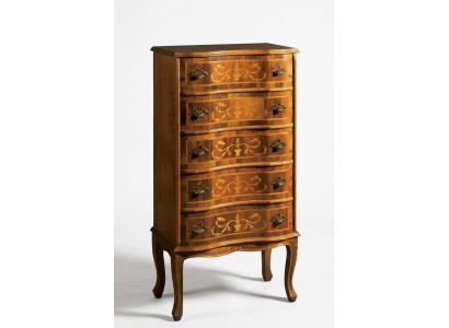 Klassische Hochkommode Braun Aufbewahrungs Möbel Wohnzimmer Design