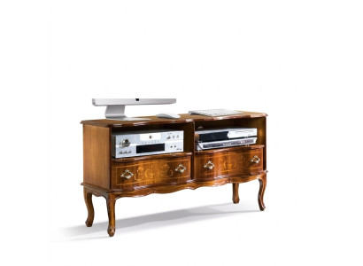 Klassisches Lowboard TV-Ständer RTV Schrank Schubladen Holz Design Neu